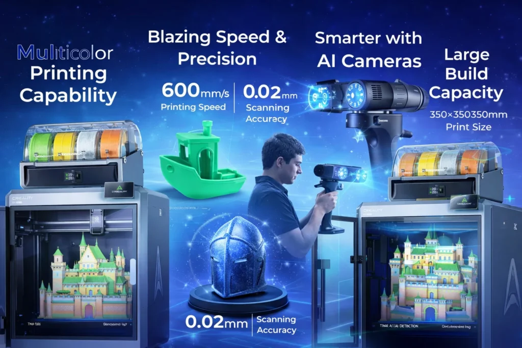 3D printing and scanning